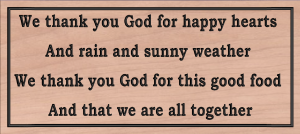 Meal Prayer sign